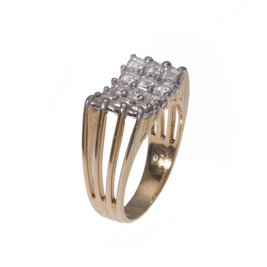 Ring diamant Oscar Heyman - Afbeelding 6