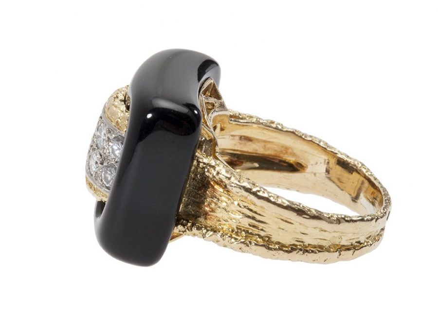 van cleef & arpels ring onyx diamant 1970s