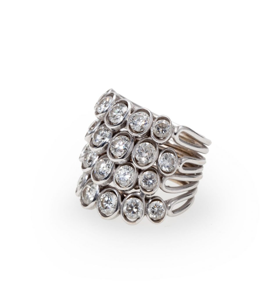 René Boivin 4 corps diamant ring ca 1950