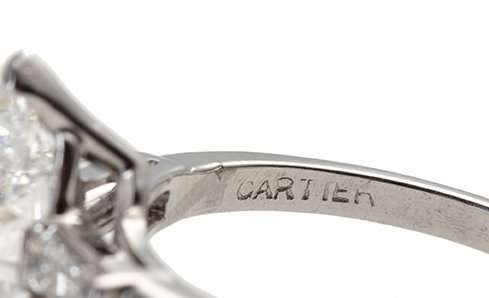 Cartier solitair ring druppel 2.02 ct