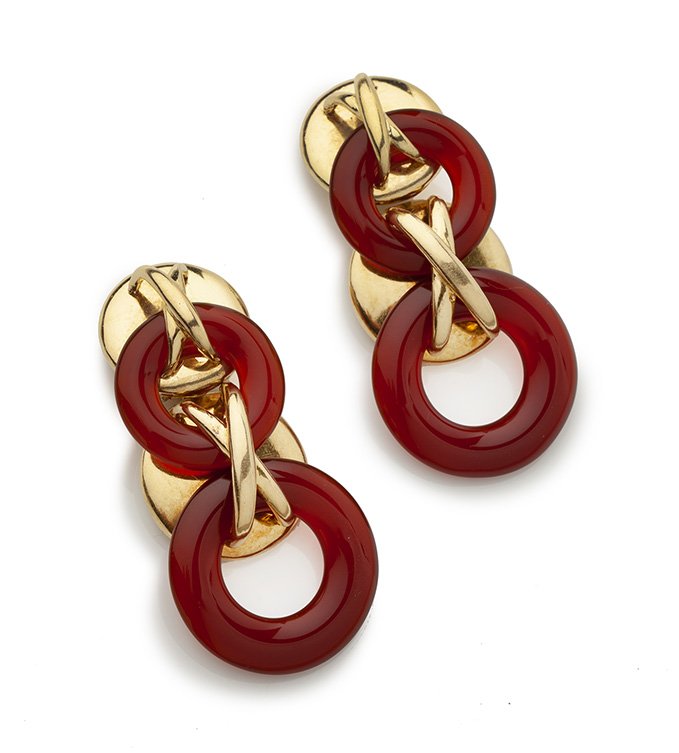 cipullo voor cartier oorbellen carneool 1972