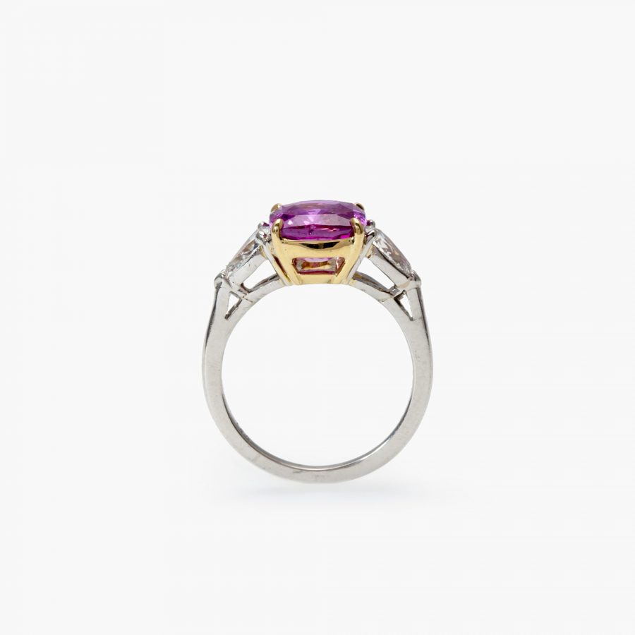 Bvlgari roze saffier ring onverhit