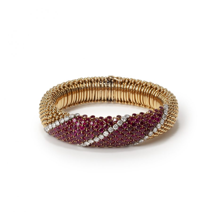 Van Cleef & Arpels Pelouse armbanden diamant robijn