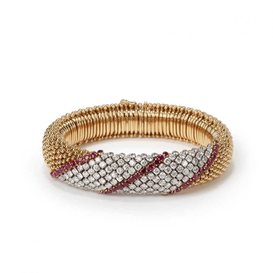 Van Cleef & Arpels Pelouse armbanden diamant robijn