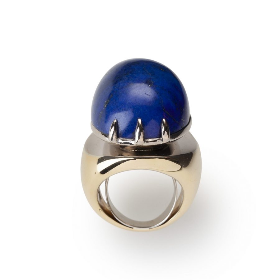 Ring lapis lazuli cabochon