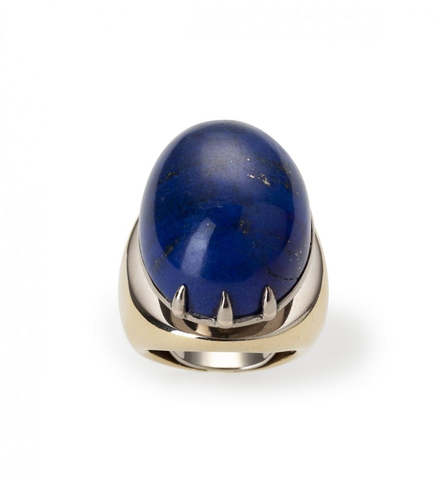 Ring lapis lazuli cabochon