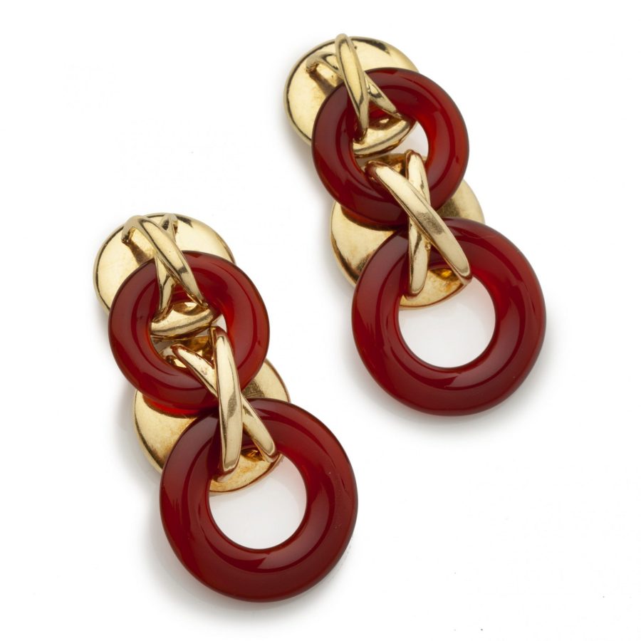 aldo cipullo for cartier cornelian earrings