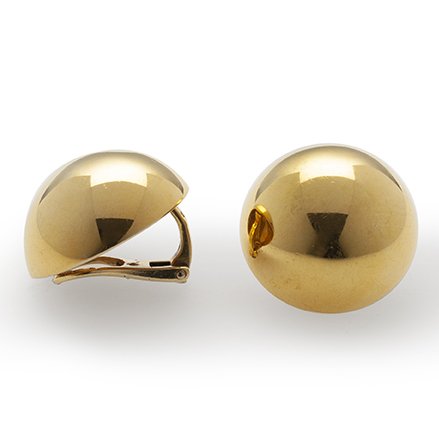 cartier earrings semi spheres