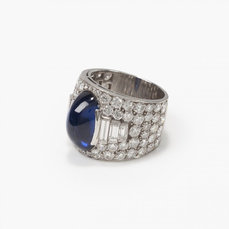 Bvlgari Trombino ring saffier diamant ca 1950