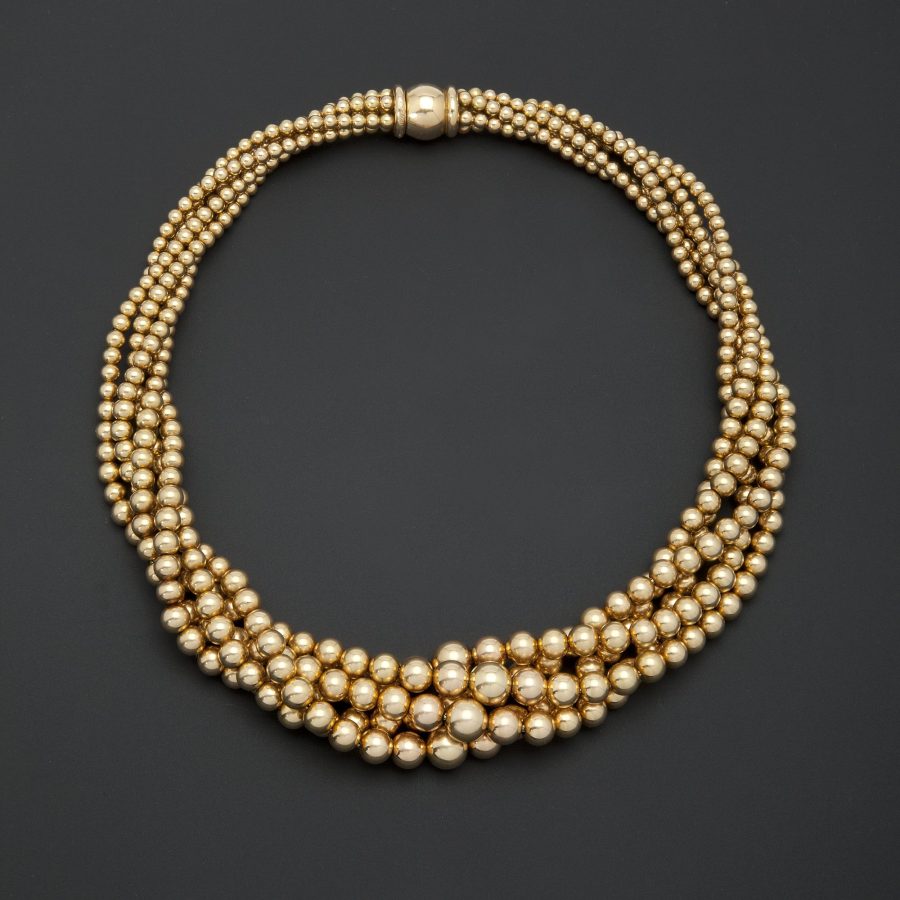 cartier collier strengen bollen Parijs circa 1950