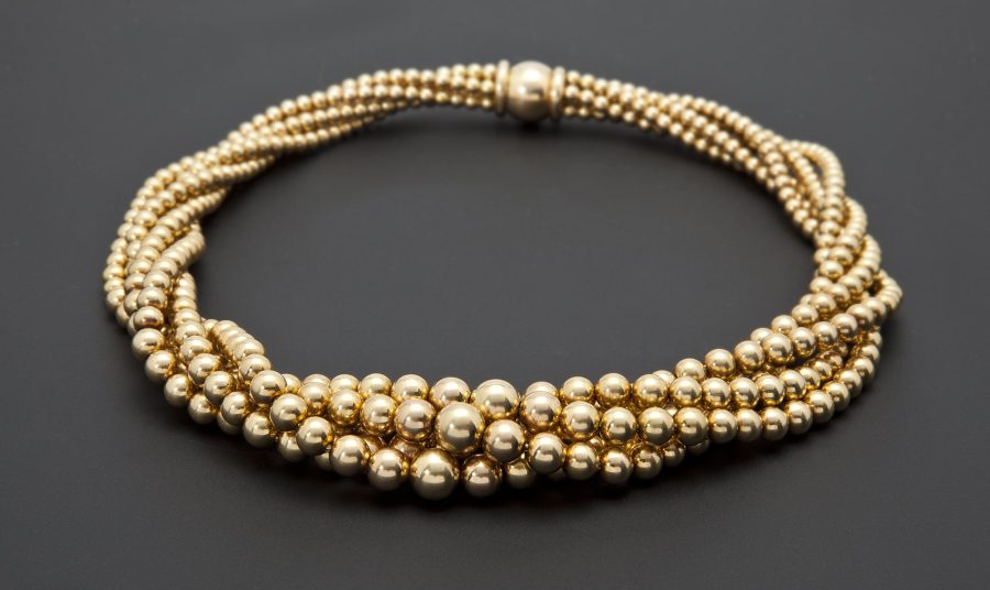 cartier collier strengen bollen Parijs circa 1950