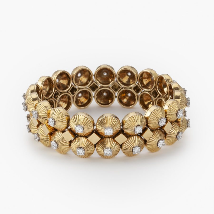 Cartier geelgoud en diamant armband, Parijs, circa 1950