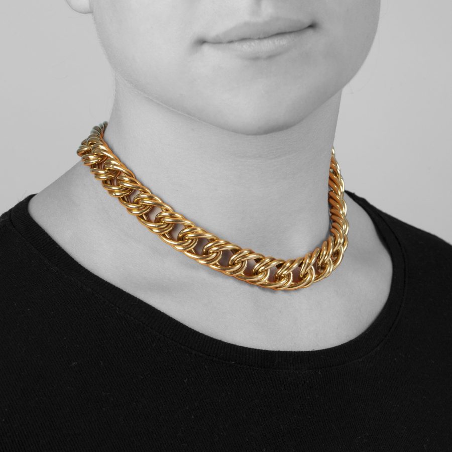 Maxart Italië geelgouden choker ketting collier