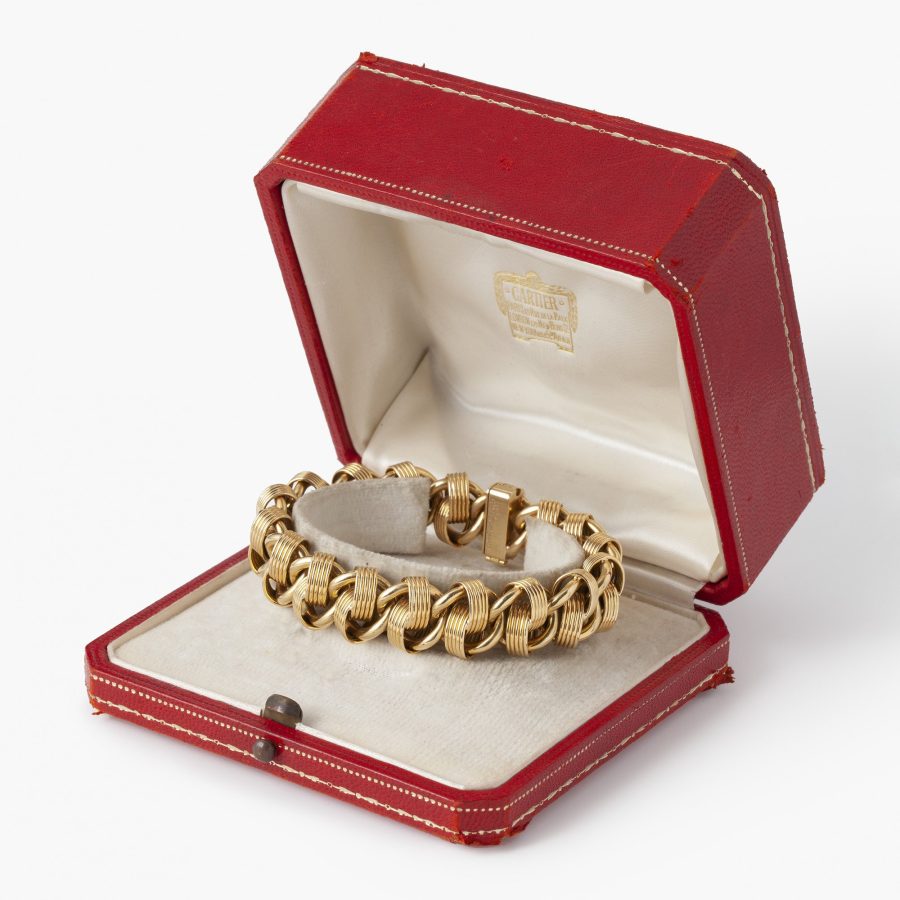 Geelgouden armband gesigneerd Cartier, Parijs circa 1950