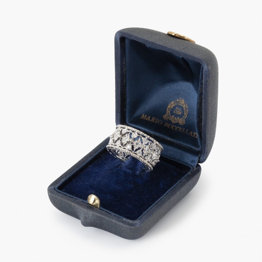 witgouden ring diamant Buccellati Italië