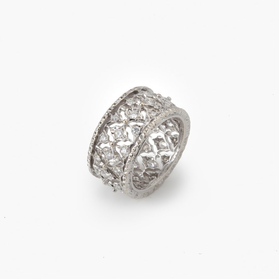 witgouden ring diamant Buccellati Italië