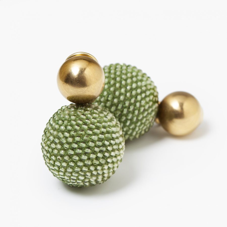 Oorbellen geelgoud en peridot Hemmerle Munchen