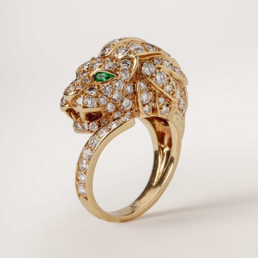 Gouden ring leeuw door Lenfant Gouden ring leeuw door Lenfant